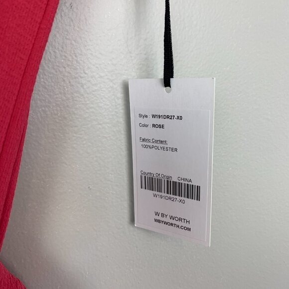 W by Worth Rose Crinkle Crepe Wrap Tea Length Work - Picture 2 of 7